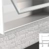 Flush pull grips for wall cabinets, suitable for LED lighting