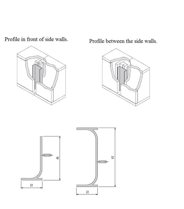 profiles Profile for vertical mounting