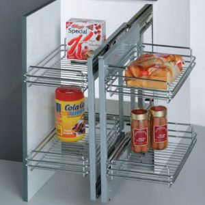 Pull-out corner basket