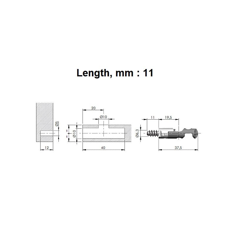 TARGET J10 connecting fitting screw, euro - Image 2