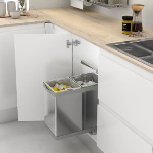 Ecological waste bin STAINLESS STEEL