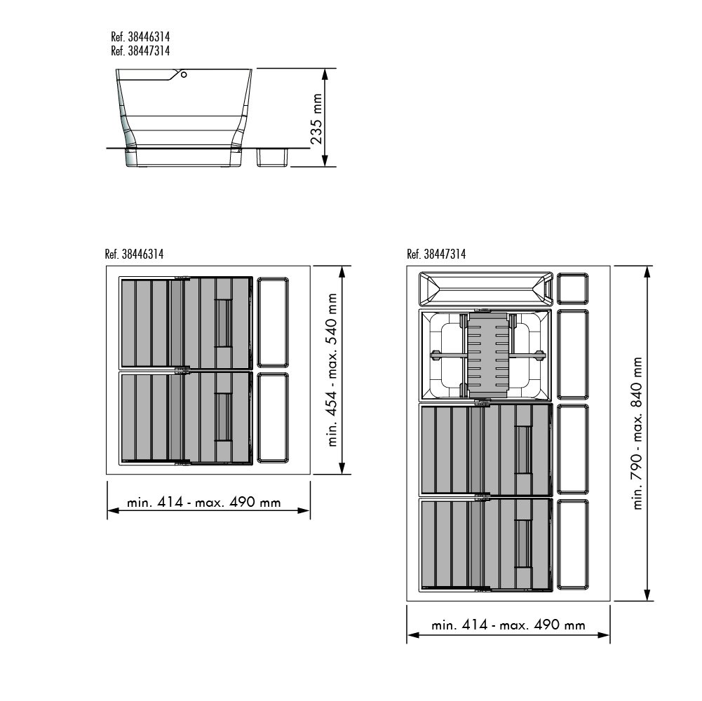 Ecological waste bin "Menage confort" WHITE