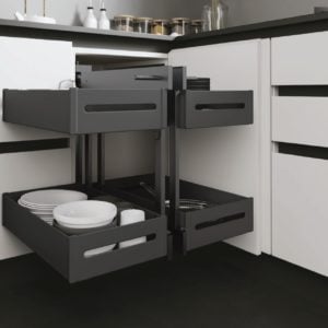 QUADRA Pull out reversible mechanism for corner left and right