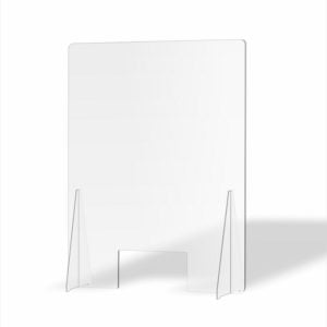 Protective acrylic screen with markings