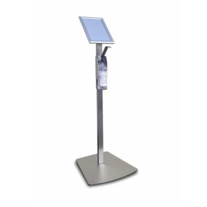 Hand sanitizer floor stand dispenser