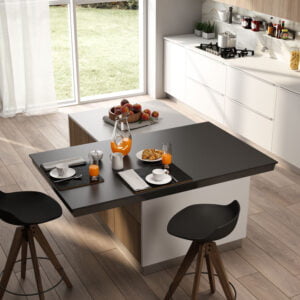 Twice Top – Sliding top on both sides of the kitchen island