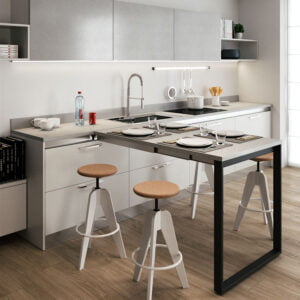 Dinamico | Dinamico+ – Sliding table top with legs