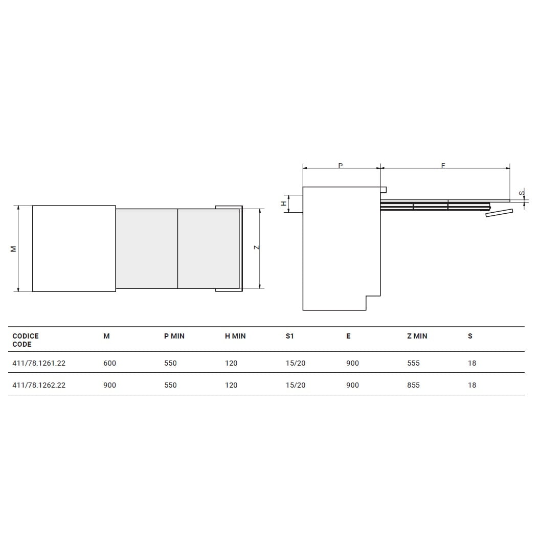 Zip – pull-out table from a drawer Zip – pull-out table from a drawer