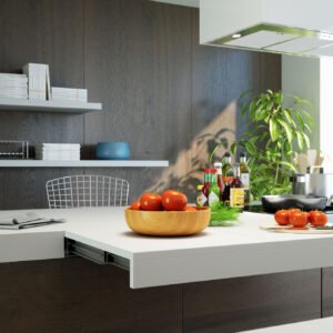 Sandwich – Pull-out worktop flush with top